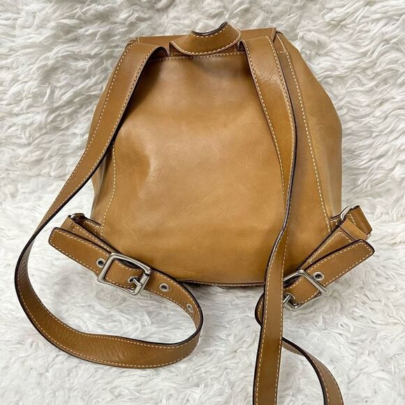 COACH Vintage Light Tan Leather Legacy Drawstring Backpack Bag 9569 small - Picture 4 of 11